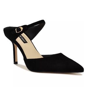 New Nine West Danela Suede Black Pump Sz 9 M